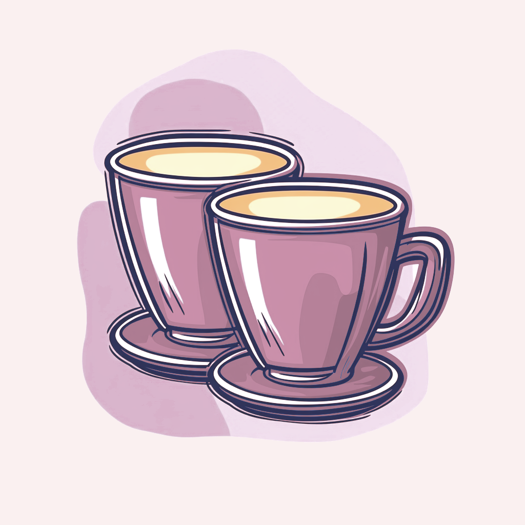 illustration of two cups of coffee